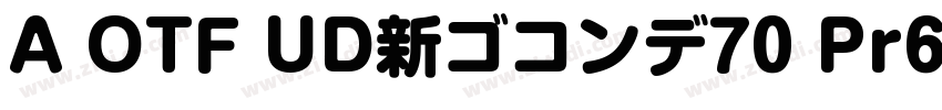 A OTF UD新ゴコンデ70 Pr6N字体转换